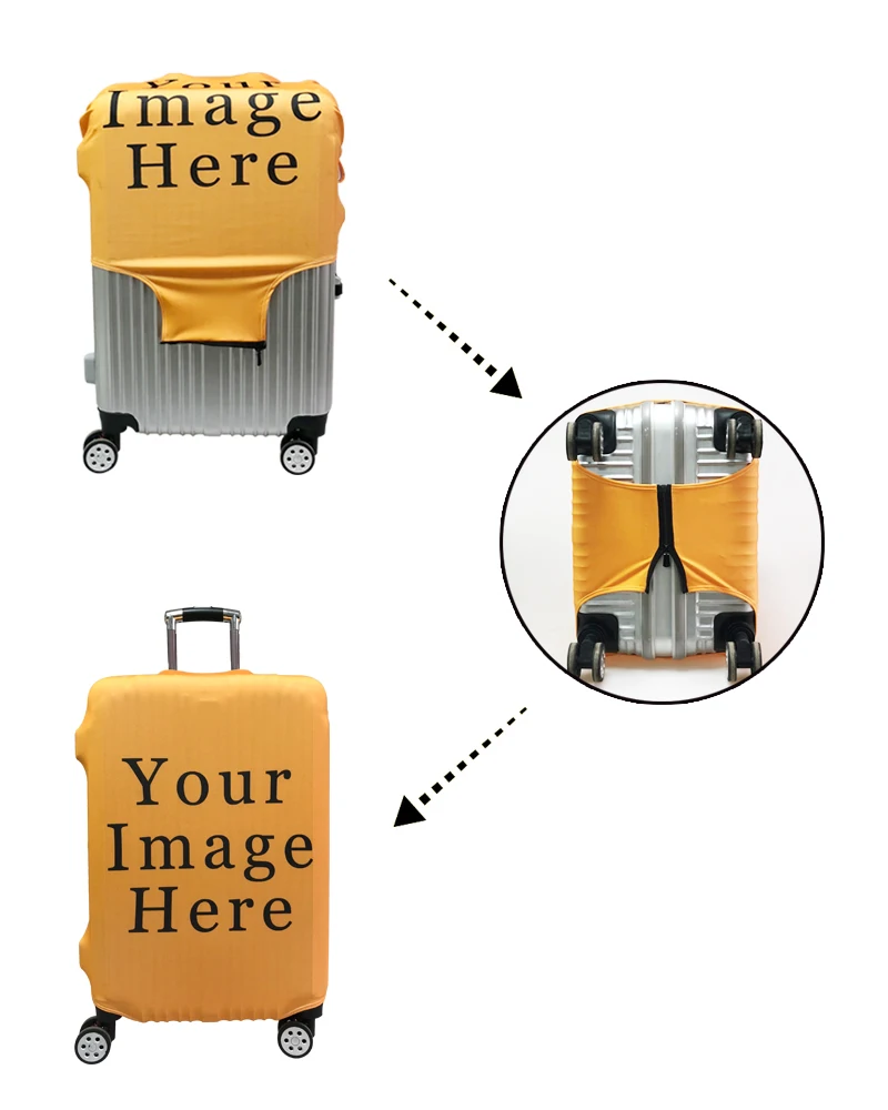 New Oil Painting London Landscape Travel Suitcase Protective Cover For 18-32 Inch Trolley Case Elastic Anti-dust Cover Perfect