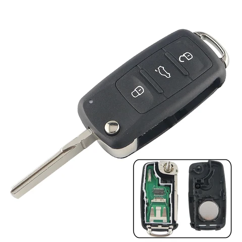 Чип YIQIXIN 5K0 837 202AD 433 ID48, дистанционный ключ с 3 кнопками для VW Volkswagen Beetle Caddy Eos Golf Jetta Polo Scirocco Tiguan
