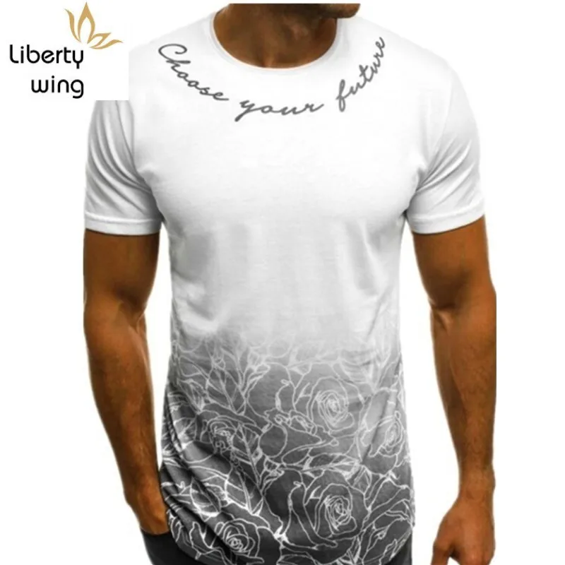 

Summer Men Short Sleeve T-Shirts O-Neck Slim Printing High Quality Pullovers Tees Male Casual Fashion Multi Color Tops Clothes