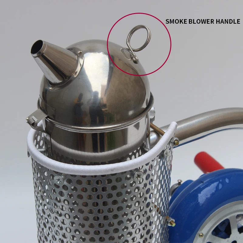 Pengasap Tipe Blower Yang Dioperasikan dengan Tangan, Lebah Asap dan Lebah, Baja Tahan Karat Anti-panas Pengasap Besar, Daya Angin Dapat Dikontrol