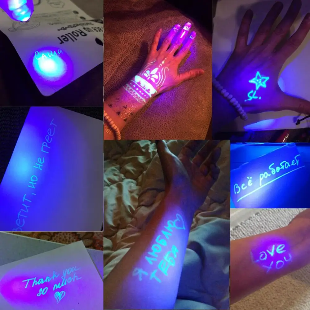 Invisible Ink Pen,Secrect Message pens, 4/6/8/12Pcs/lot  2 In 1 Magic Light Pen for Drawing Fun Activity Kids Party Favors Gift