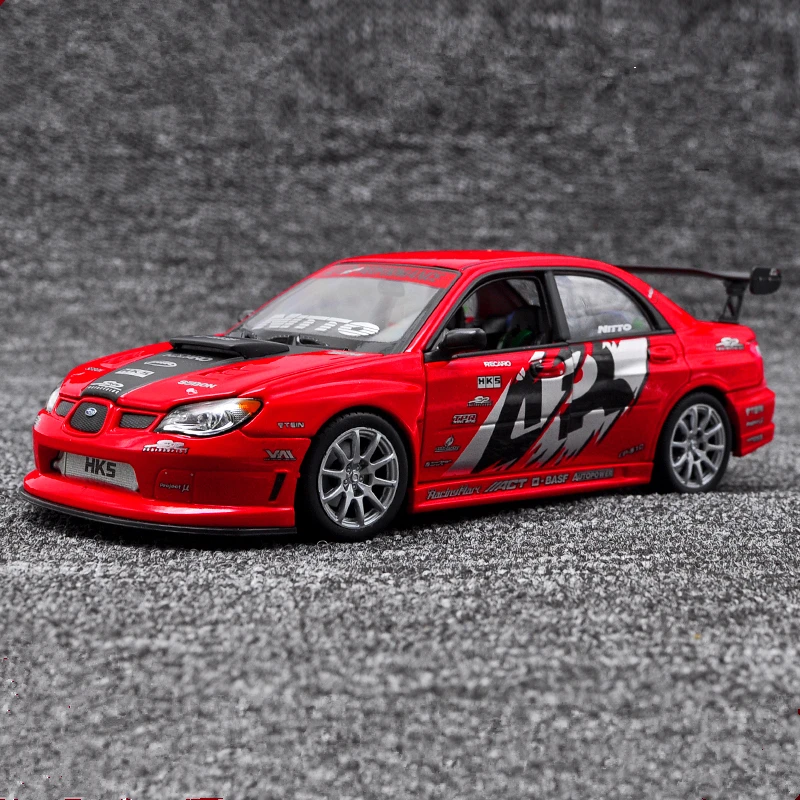 Welly 1:24 Subaru Impreza Alloy Performance Racing Car Model Diecast Simulation Metal Toy Sports Car Model Collection Kids Gifts