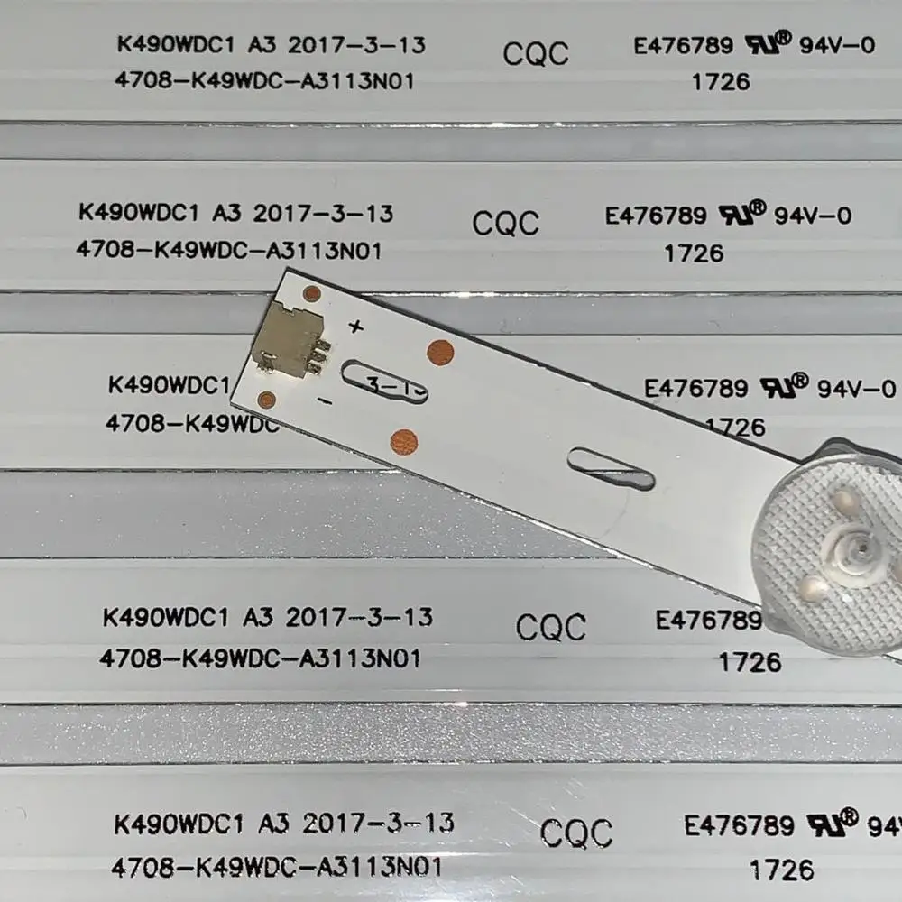 

LED Backlight strip 4 lamp 4708-K490WDC-A3113N01 A311N01 K490WDC1 L49E6800 49HFF5952/A3 49L1600C 49bdl4012n 47.5CM