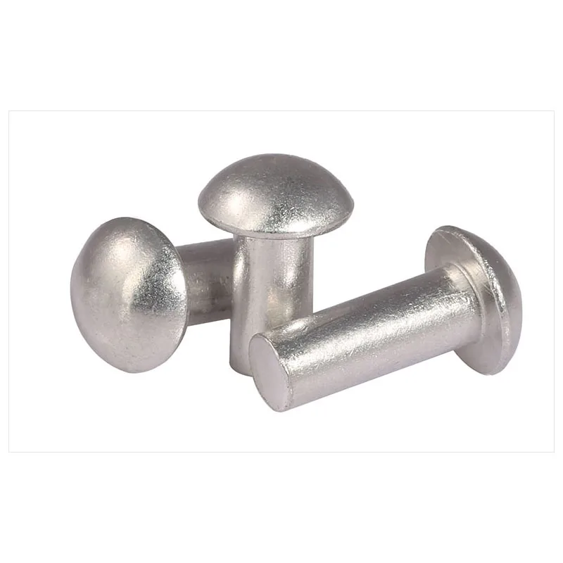 Aluminum Solid Round Head Rivet Alloy Self-plugging Rivet Semi-round Head Hammer Type Solid Rivet GB867