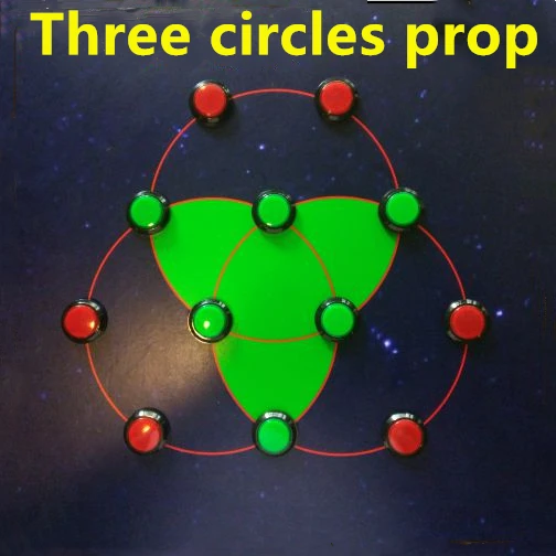 

NEW Three circles props Players look for logic to complete the peripheral red light interior green light and unlock escape room