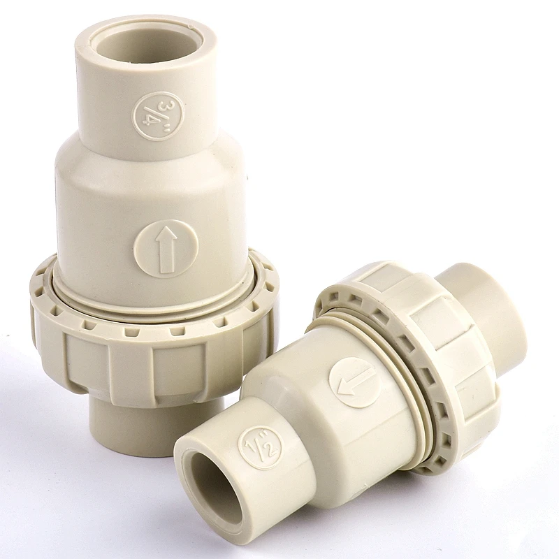 20~63mm PPH Check Valve, Sewer Pipe Drain One Way Non Return Flap Valve General Garden Watering Irrigation Water Pipe Connector