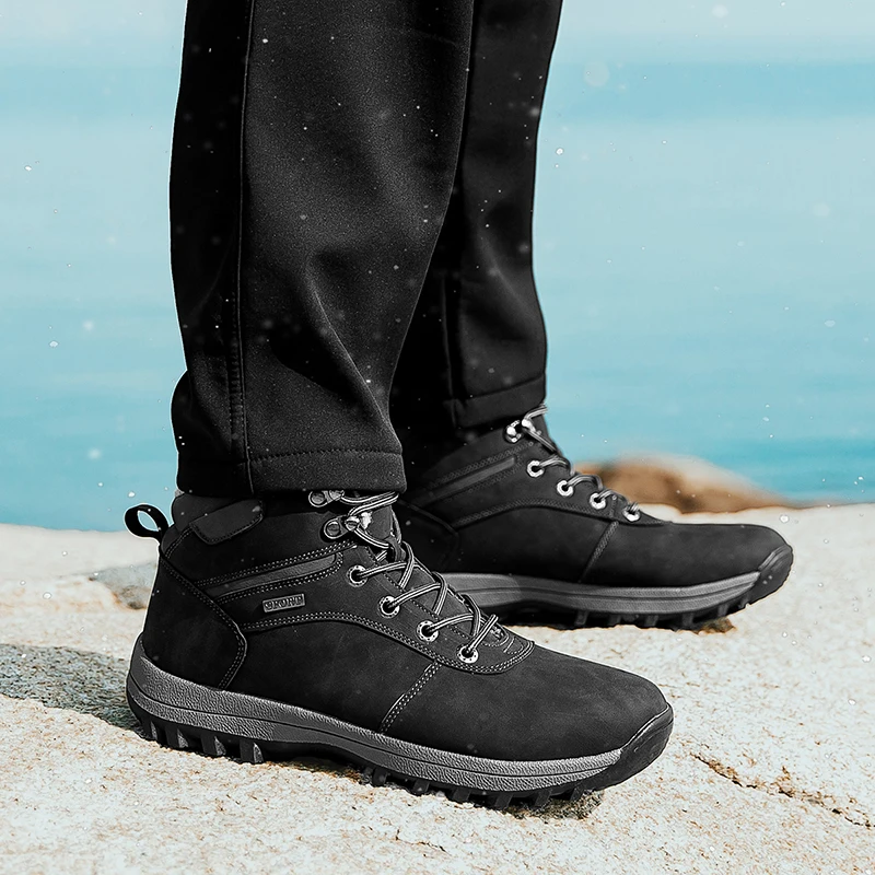 Xiaomi Winter Waterproof Men Boots Plush Warm Snow Boots for Men Sneakers Men Ankle Boots Outdoor Shoes Botas Hombre