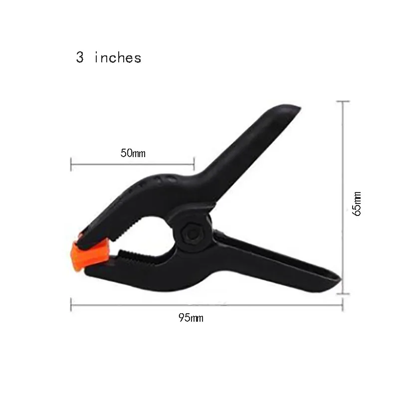 10pcs Universal Plastic Clips Clamp Fixture Fastening Tools for Woodworking Spring Clip Studio Background Clip 2'' 3'' 4‘’ inch