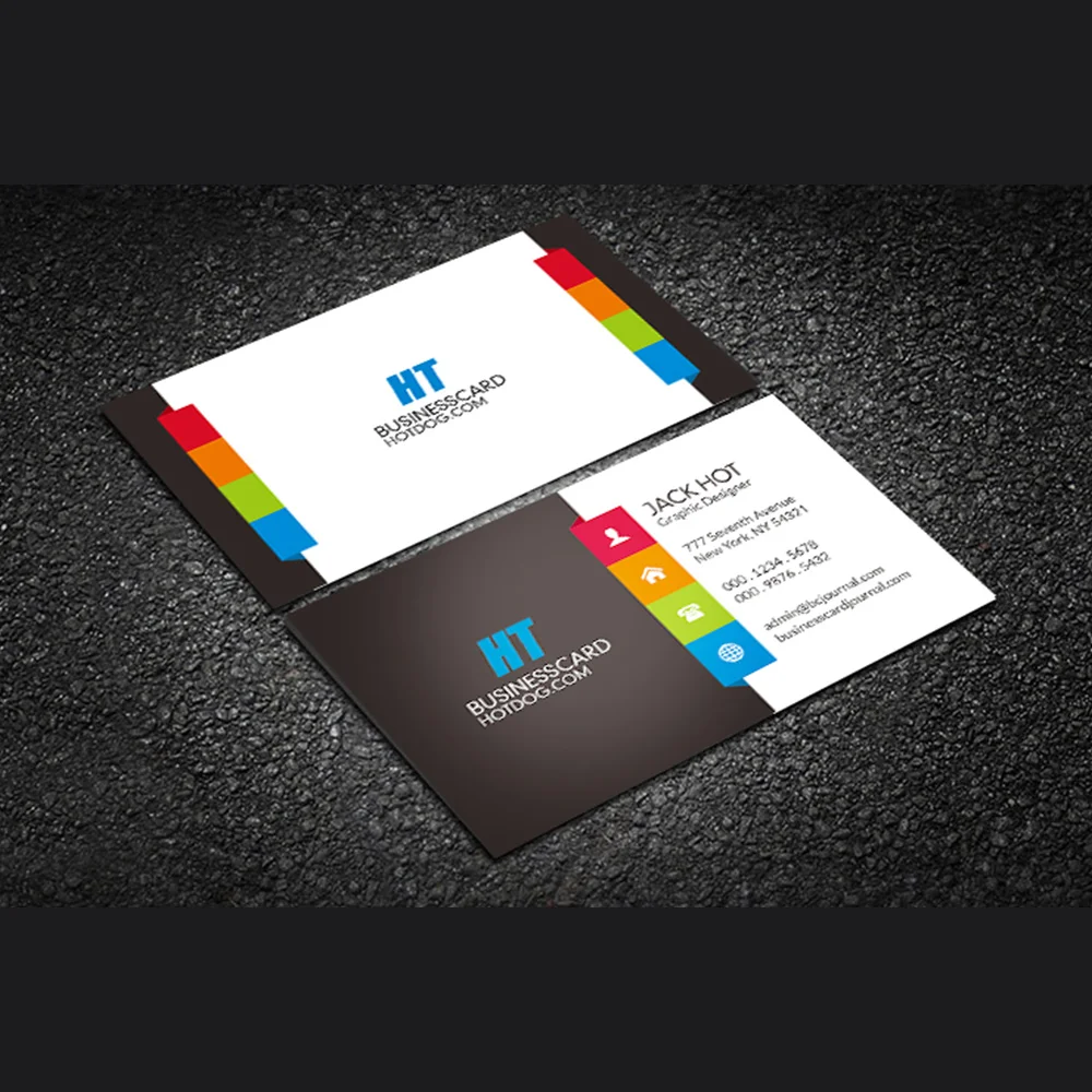 500pcs  free design, customized 300gms logo printing business card, double-sided and full color printing, round