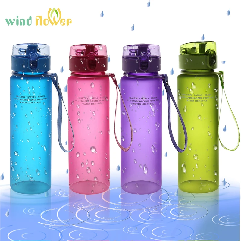 Wind Flower 560ml BPA Free Leak Proof  Water Bottle Top Quality My Sport Bicycle Camping Hiking Drink Plastic