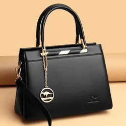 New Brand Handbag Kangaroo Fashion Women's Shoulder Bag Large Capacity Leather Women's Bag Business Temperament Bag