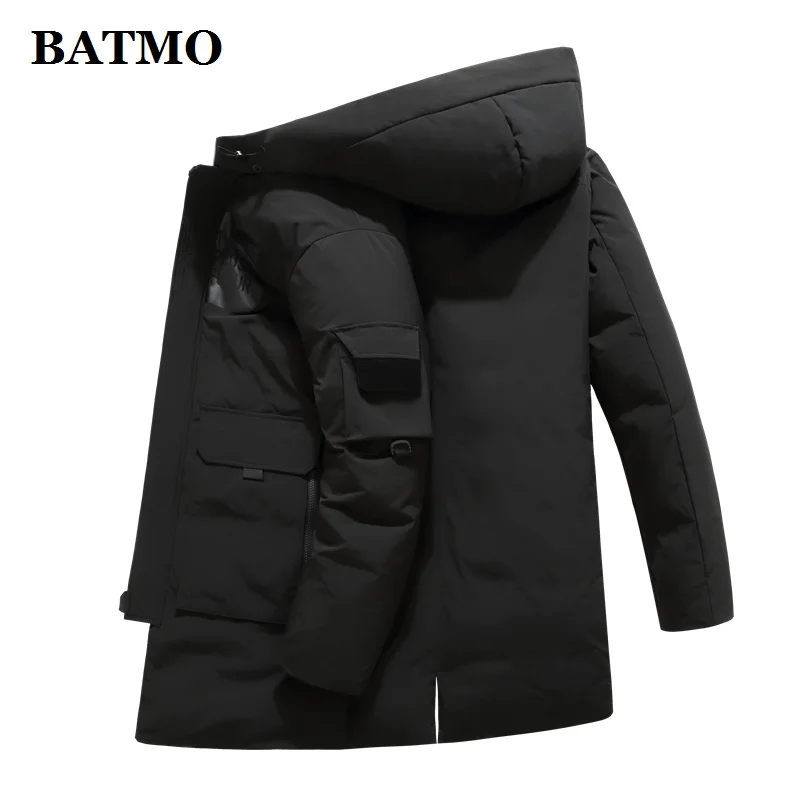 BATMO-chaqueta con capucha de pato blanco para hombre, cálida parka gruesa, abrigo de talla grande XL-8XL, 2020, 90%