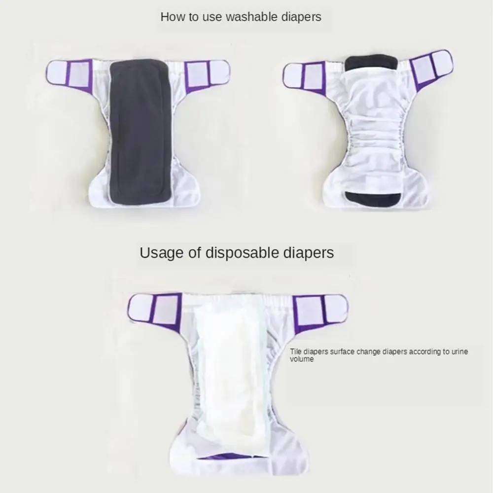 XL Washable Reusable Adult Cloth Diaper Nappy Pocket Urinary Underwear Underpants Disability Leakproof Protection For Elders