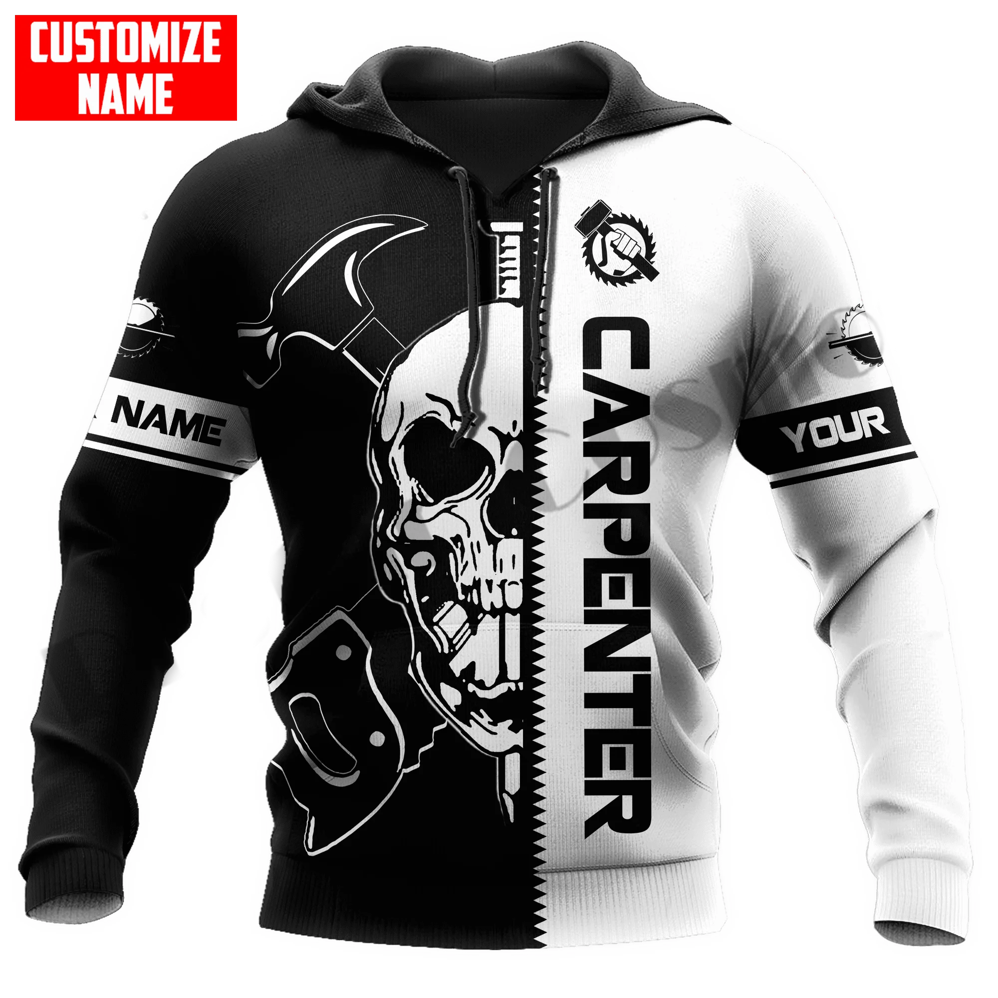 

PLstar Cosmos 3DPrinted Newest Carpenter Skull Custom Name Unique Hrajuku Streetwear Unisex Funny Casual Hoodies/Zip/Sweatshirt1