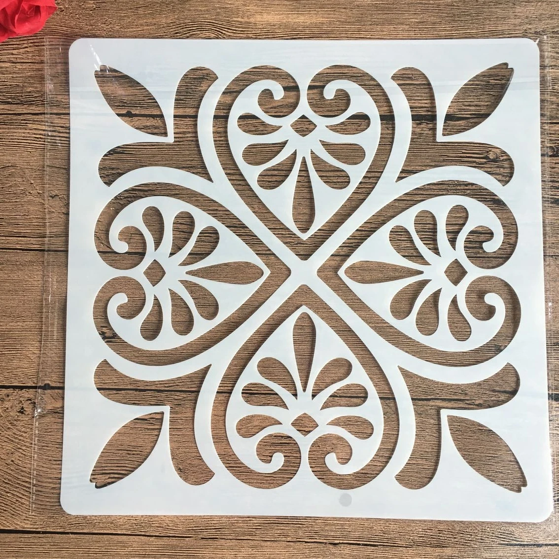 30*30 cm diy craft mandala wzornik do drzeworytu malowanie, księga gości wall art tłoczenie dekoracji album papier krepowany karty