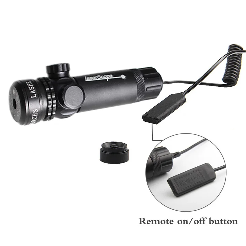 Tactical Green Red Dot Laser Sight Rifle Hunting Scope 20mm Airsoft Sport Rail & Barrel Pressure Switch Mount For Shooting