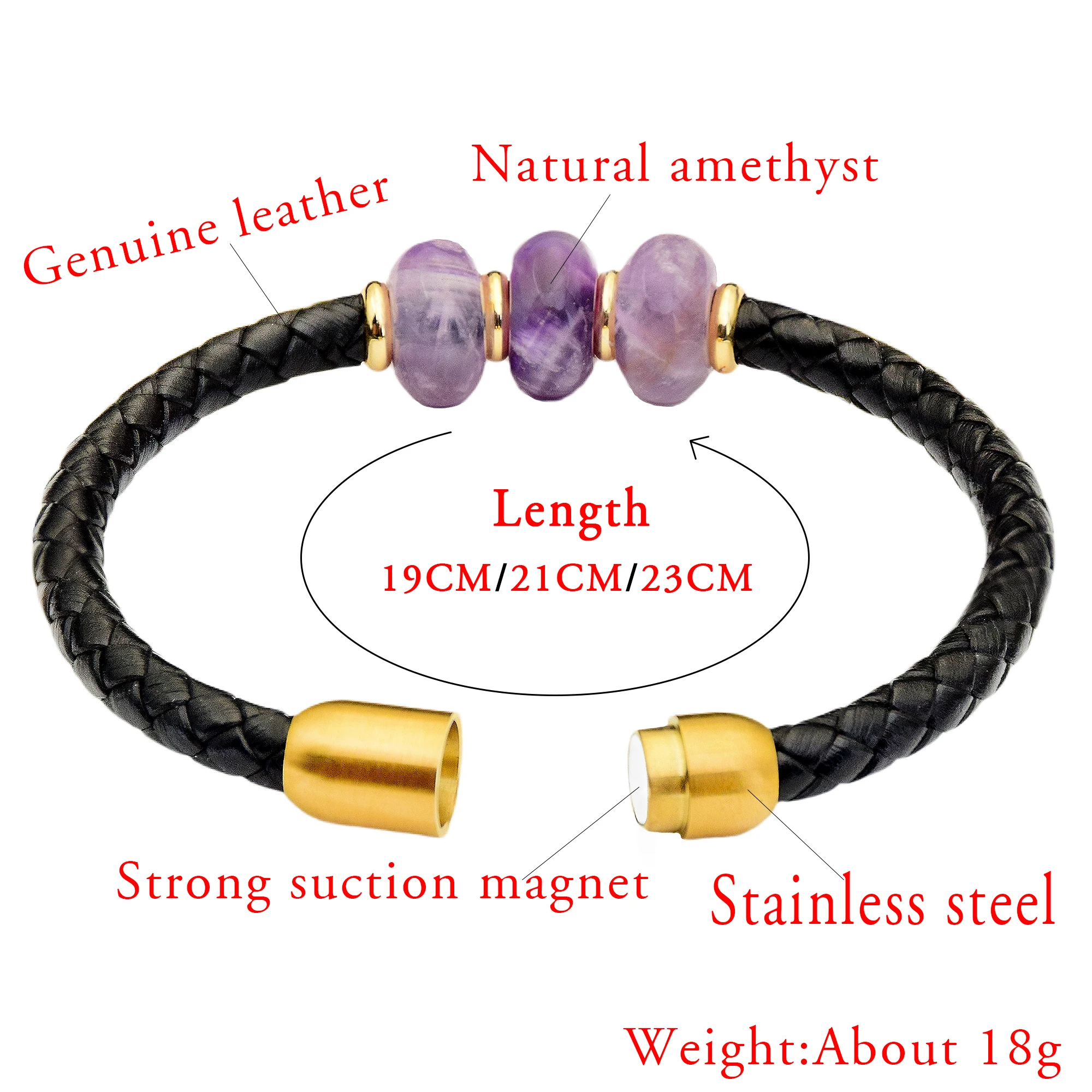 Punk Genuine Leather Men Bracelet 2020 Charms Natural Stone Beads Bracelet Mens Stainless Steel Jewelry Friends Gift