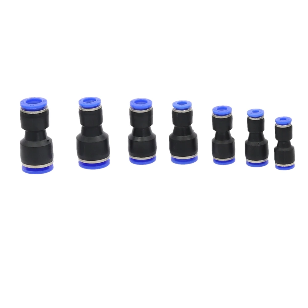 1pcs Pneumatic Fittings Push In Straight Reducer Connectors For Air Vacuum Water Pipe Plastic Pneumatic Parts 4mm-16mm OD Hose