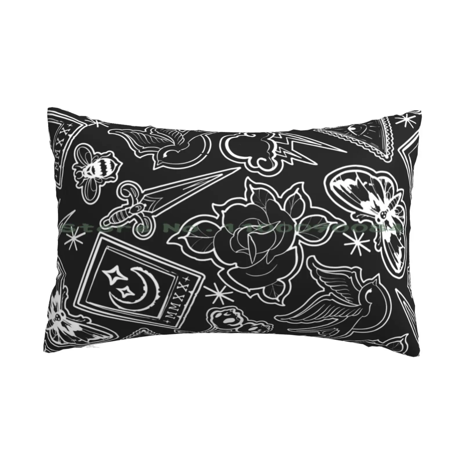 Tattoo Flash Print Pillow Case 20x30 50*75 Sofa Bedroom Redd Pop Art Lil Wayne 999 Wrld Show Album Popular Music Young Rap Hip