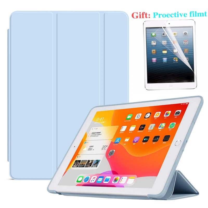 Case for iPad Air, Flip Stand case For ipad 5 6 2017 2018,PU leather case for ipad air 2 smart cover for iPad Air 1 Cases + Film