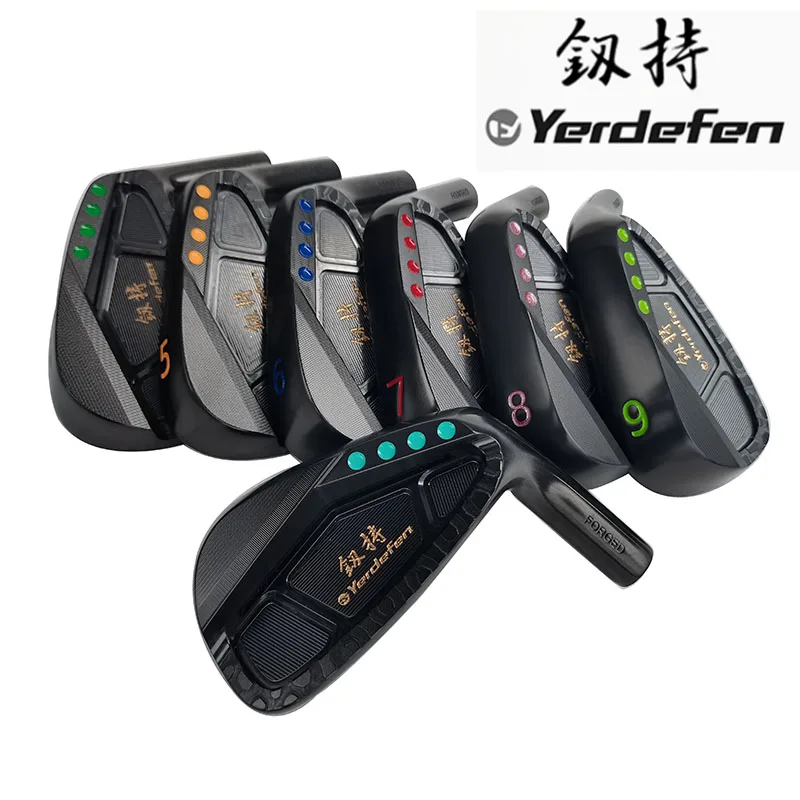 7pc iron set Yerdefen Golf club  iron forge. Seven color black iron formal authorization