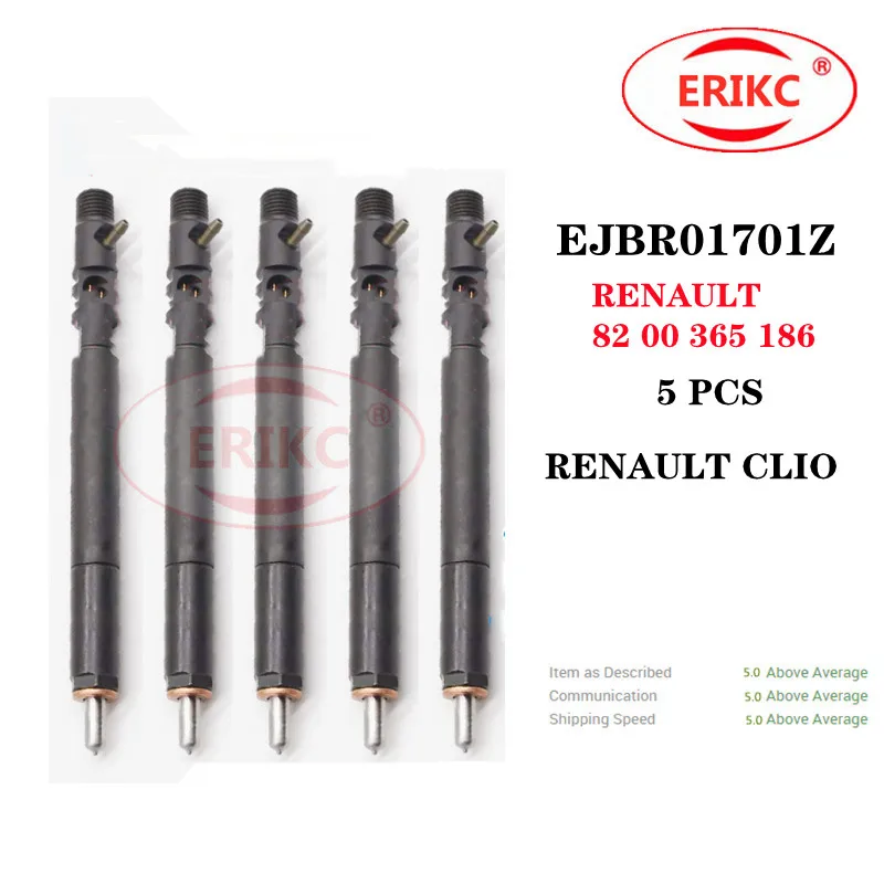 ERIKC 5 PCS EJBR01701Z Auto Diesel Engine Injection EJBR 017 01Z OEM RENAULT 82 00 365 186 FOR RENAULT  CLIO