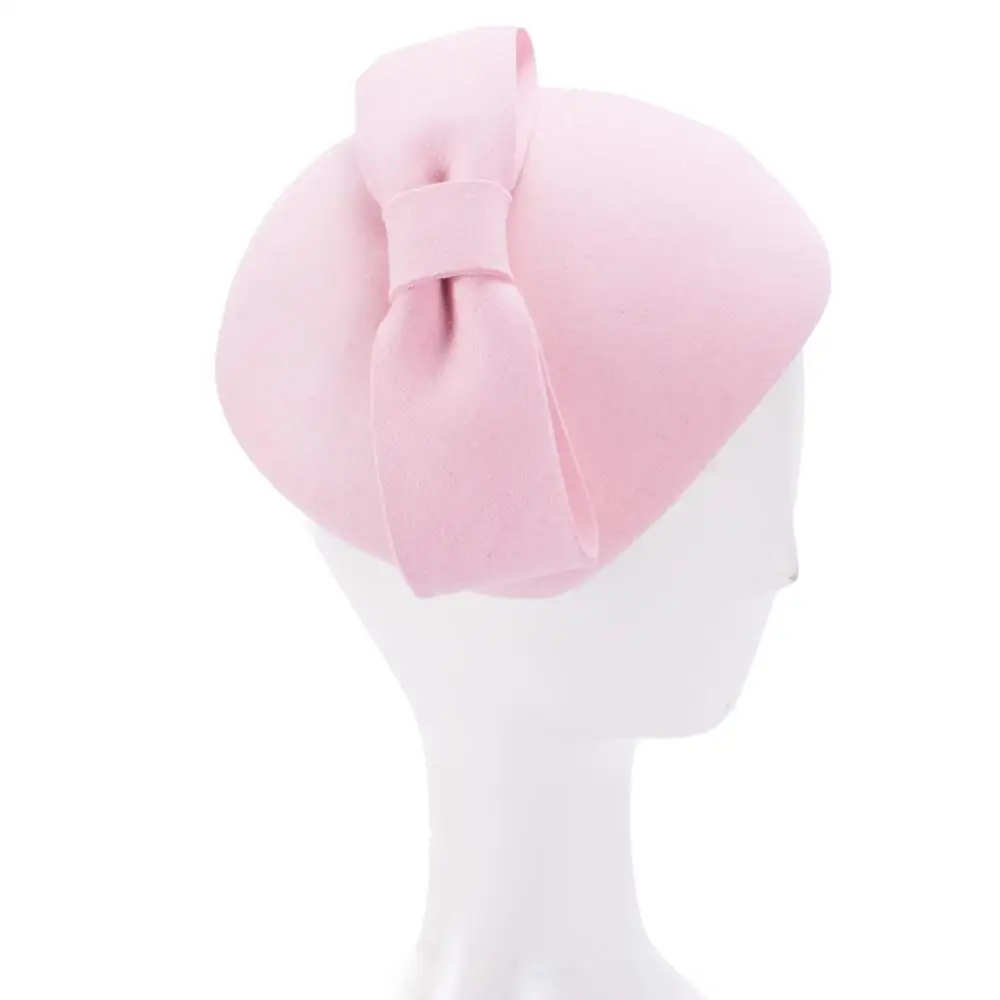 Lawliet Teardrop Womens 1940s Vintage Look Wool Felt Fascinator Hat Bow Detail Tam Beret Casque Cocktail Hat A568