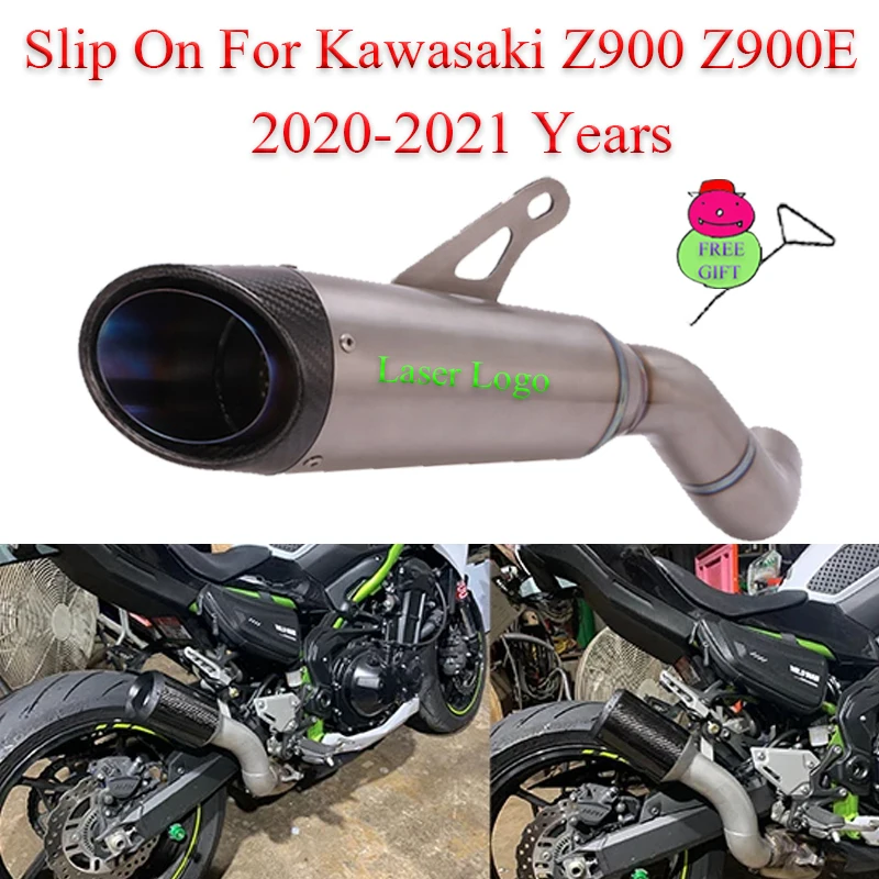 

Motorcycle Race Exhaust Modify Carbon Fiber Muffler Db Killer Link Pipe Slip On For Kawasaki Z900 Z900E 2020-2021 Years