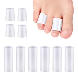 1Pair Silicone Tube Fingers Protector Hand Bunion Pain Relief Orthosis Stranghters Foot Care Pedicure Toe Sleeve Cap Cover