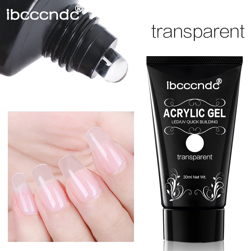 1 Stück 30ml Nagellack Poly Extension Nagel gele Lack Kristall Extension Gel Quick Polish Lacke für Maniküre Nail Art