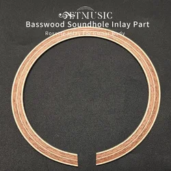 110x10.5mm Acoustic Guitar Basswood Soundhole Rosette Inlay Guitar Body Project Parts