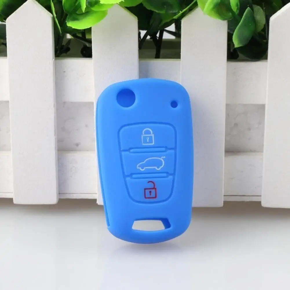 I30 I35 Silicone Car Key Cover Flip Remote Control Protective Bag Holder Car Key Fob Case