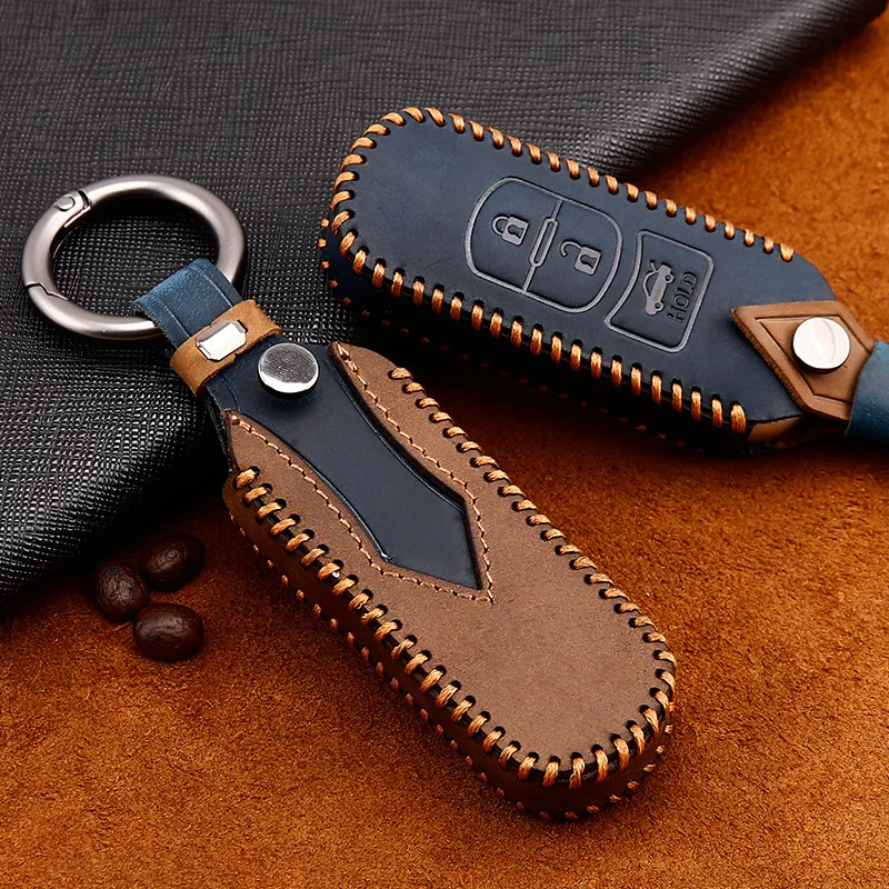 Remote Smart Car Key Case For Mazda 2 CX-5 Axela Atenza CX-7 CX-9 CX-3 CX-4 CX-8 MX5 M2 M3 M5 M6 GT Leather Keychain Cover Bag