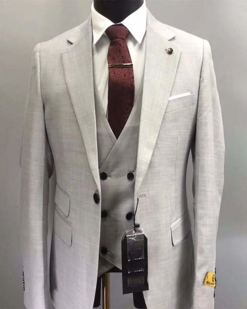 

2022 New Arrival Custom Made Slim Fit Taupe Malt Blazer Men Suits for Wedding Notched Lapel Groom Wear 3Pc Jacket+Vest+Pants