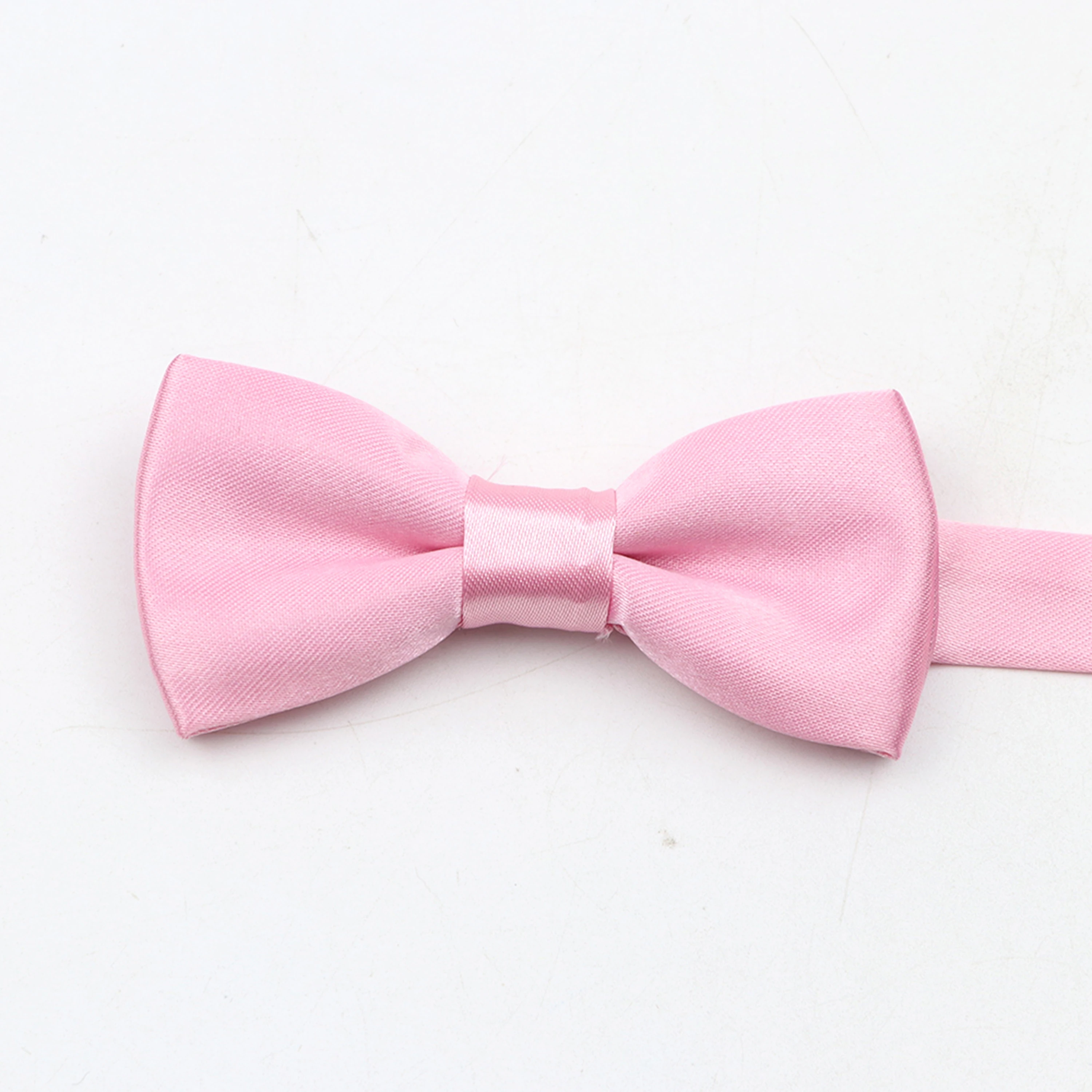 New Light Candy Color Kids Bow Tie Pink Beige Blue Satin Child Pet Small Butterfly Wedding Party Dinner Cravat Accessory Gift