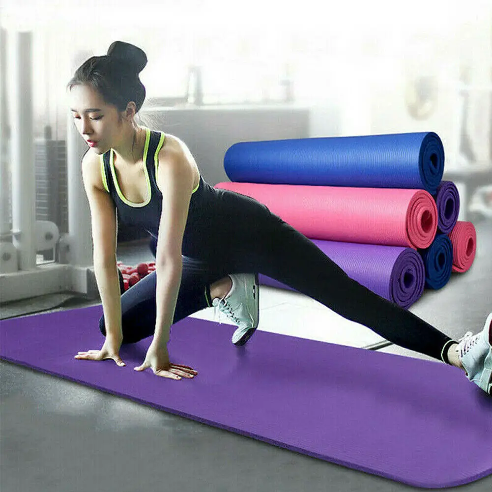 Yoga Mat Thick Non-slip Pilates Workout Fitness Exercise Pad Gym Workout Home Non-slip Indoor Fitness Yoga Mats