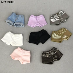 Fashion Denim Jeans Leather Shorts For Barbie Doll Clothes Outfits Trousers For Blythe 1/6 Dolls Accessories Kids Toys