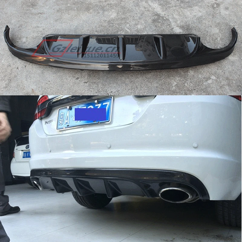 

Car Styling Carbon Fiber Rear Lip Spoiler High Quality Auto Bumper Diffuser Car Accessories Fit for Jaguar XF 2012 - 2015