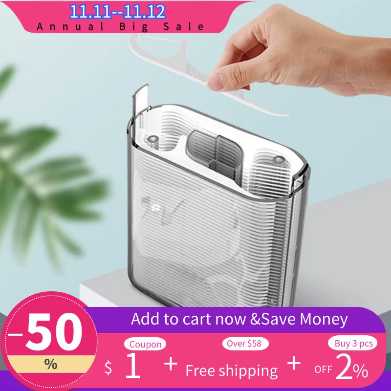 Automatic dental floss with box hotel/home teeth sticks portable oral care dental tool toothpick Polyethylene dental flosser