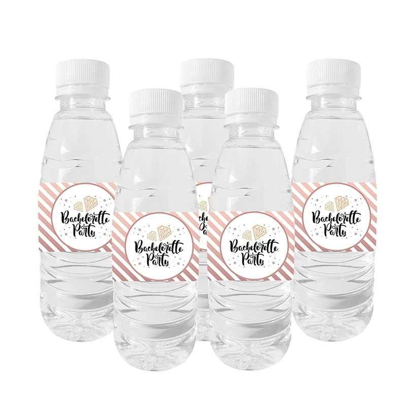 Pegatinas de botella de fiesta de equipo de novia, etiquetas de botella de agua, decoración de boda, novia para ser despedida de soltera, fiesta de despedida de soltera