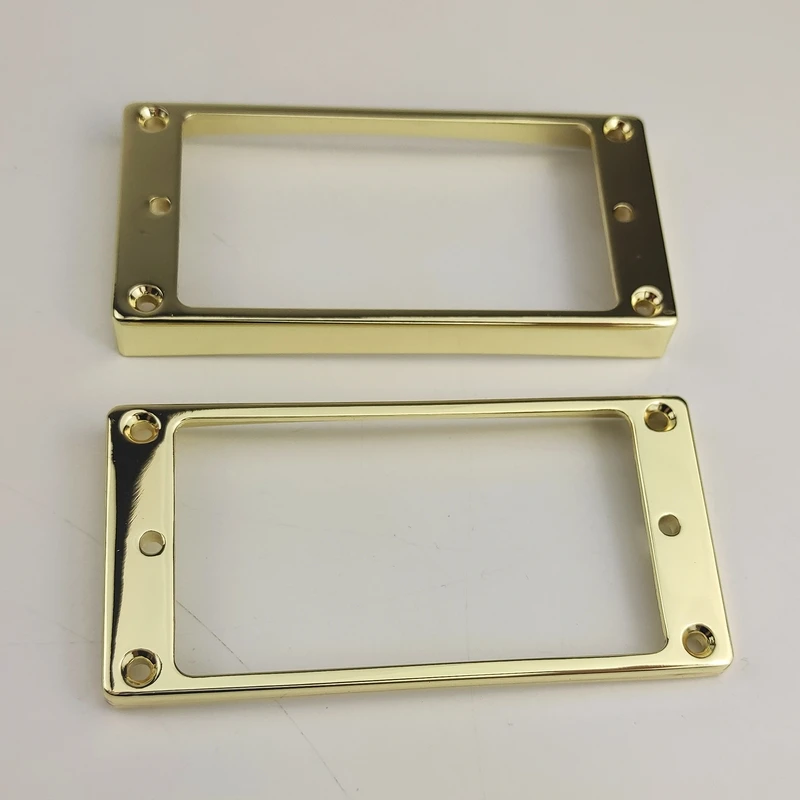 1 Set Gold Humbucker Pickup Frames neck and bridge Pickup Mounting Ring Curved Tapered For LP Electric Guitar