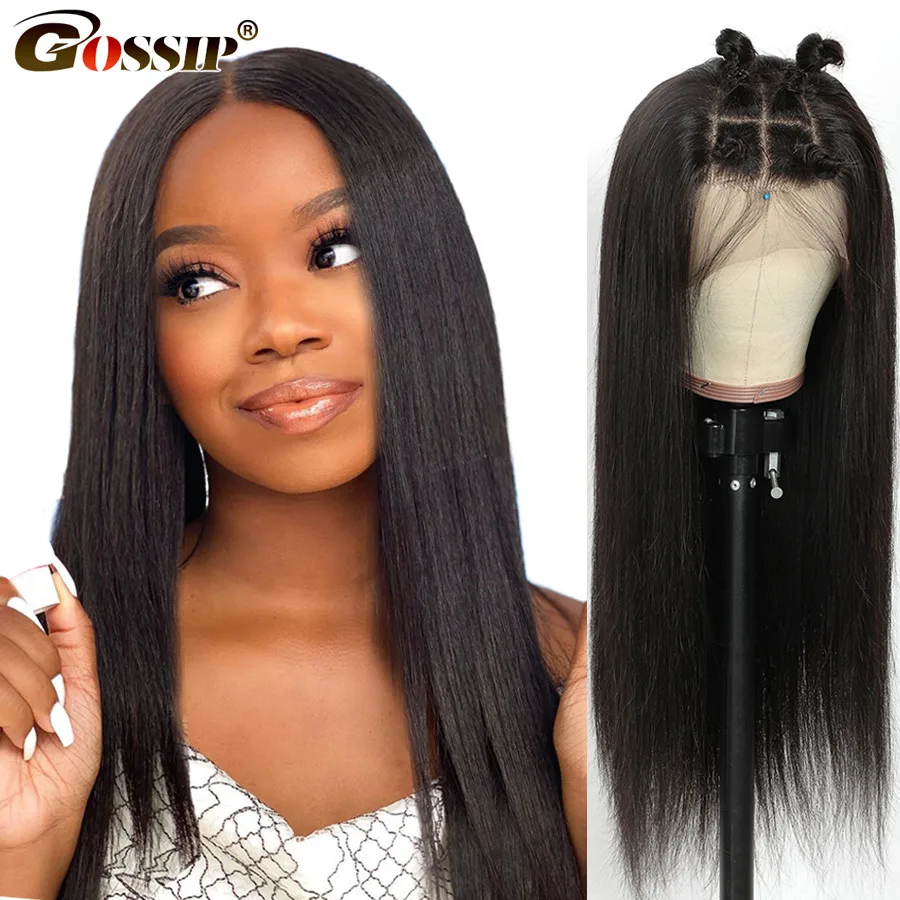 

4x4 Closure Wig Lace Closure Wig Straight Lace Front Wig 150% Remy Part Lace Wig Brazilian Human Hair Wig For Black Women