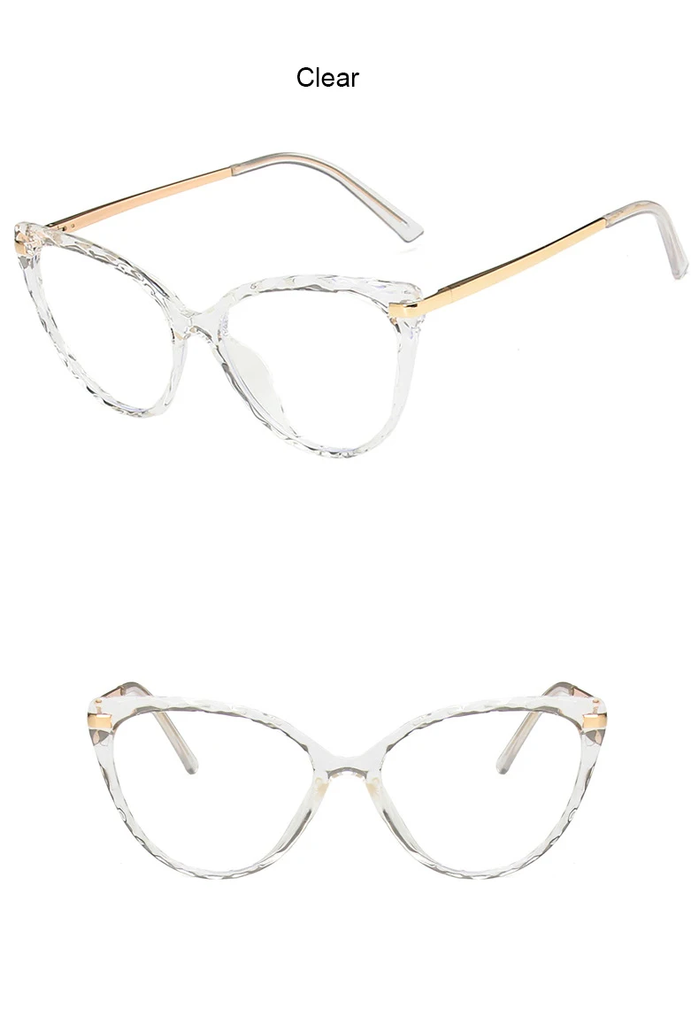 Mode Cat Eye Frauen Lesebrille Anti Blau Licht TR90 Frühling Scharnier Presbyopie Brillen Klare Linse Brillen – Detail 11