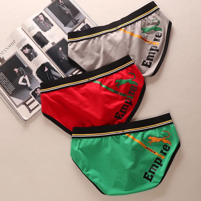 

3 Piece Mens Underwear Stripe Boxers Men Boxershort Panties Man Boxeur Splicing Homme Underpants Calzoncillos Cotton Trunk