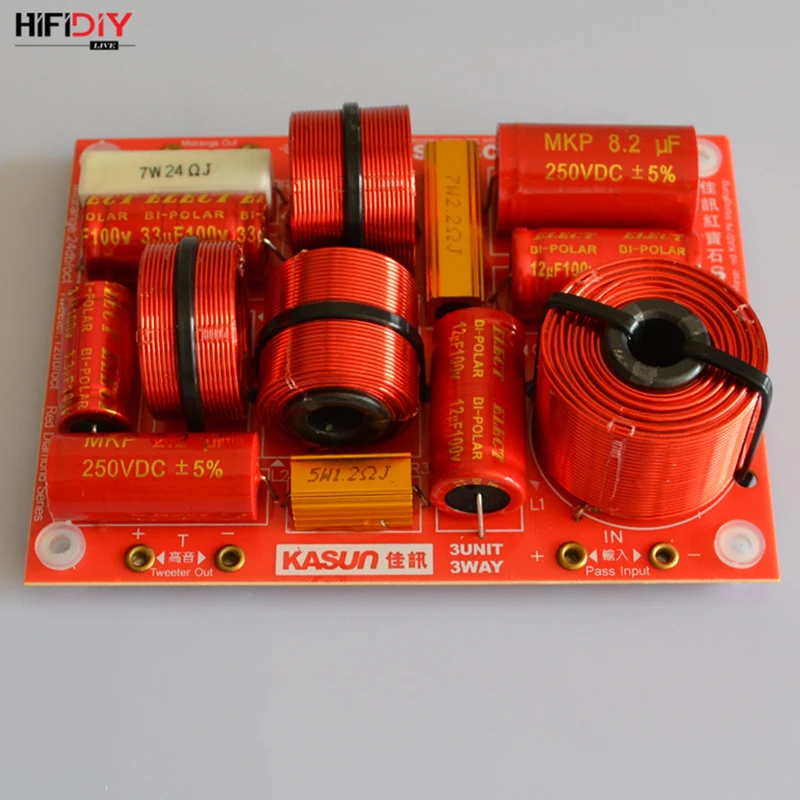 HIFIDIY LIVE S-368C 3 Way 3 speaker Unit (tweeter + mid +bass )HiFi Home Speakers audio  Frequency Divider Crossover Filters