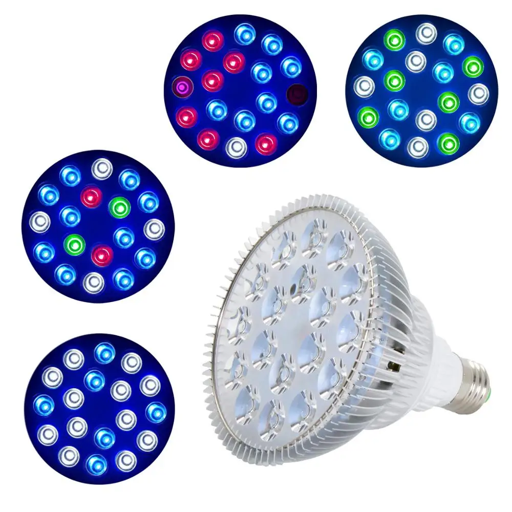 UV IR LED Grow Aquarium light 54W Led Pet Lighting Fish Tank Lamp Plant Bulb for Saltwater Marine Coral Reef Sump Alga