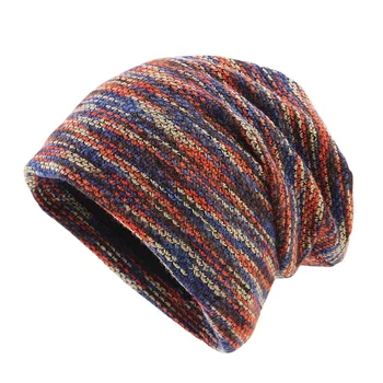 Dubbele stoffen winter warme mutsen voor dames en heren Unisex kleurrijke Skullies muts