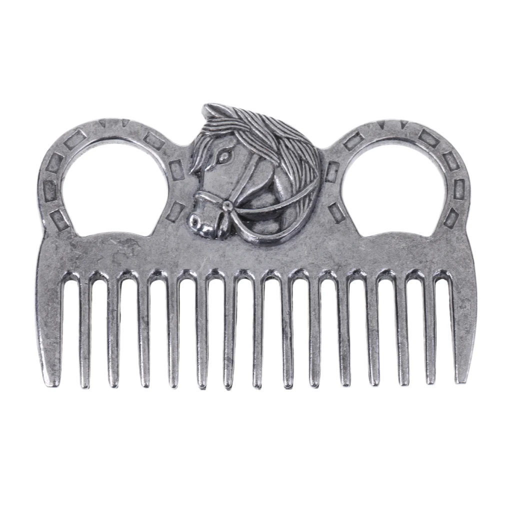 Stainless Steel Polished Horse Pony Curry Comb Grooming Comb Tool Currycomb Accessory Horse Riding Equipment