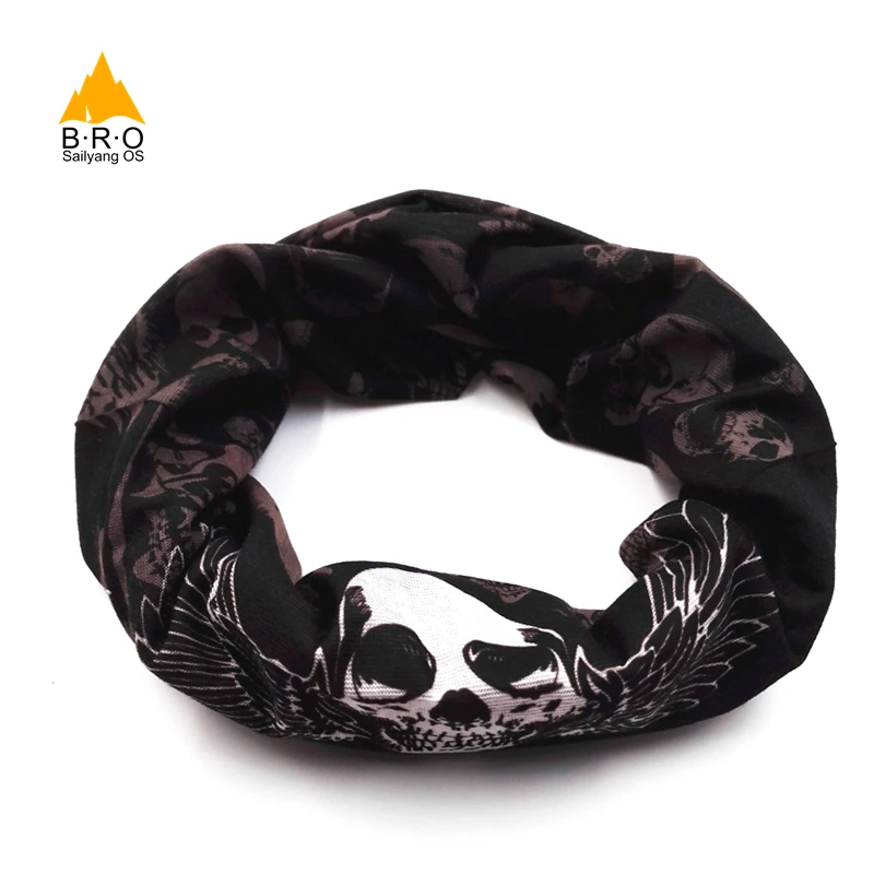 Cool Black Colorful Cycling Magic Scarf Darkness Bicycle Headband Skull Bandana Seamless Mask Running Face Shield MTB Balaclava