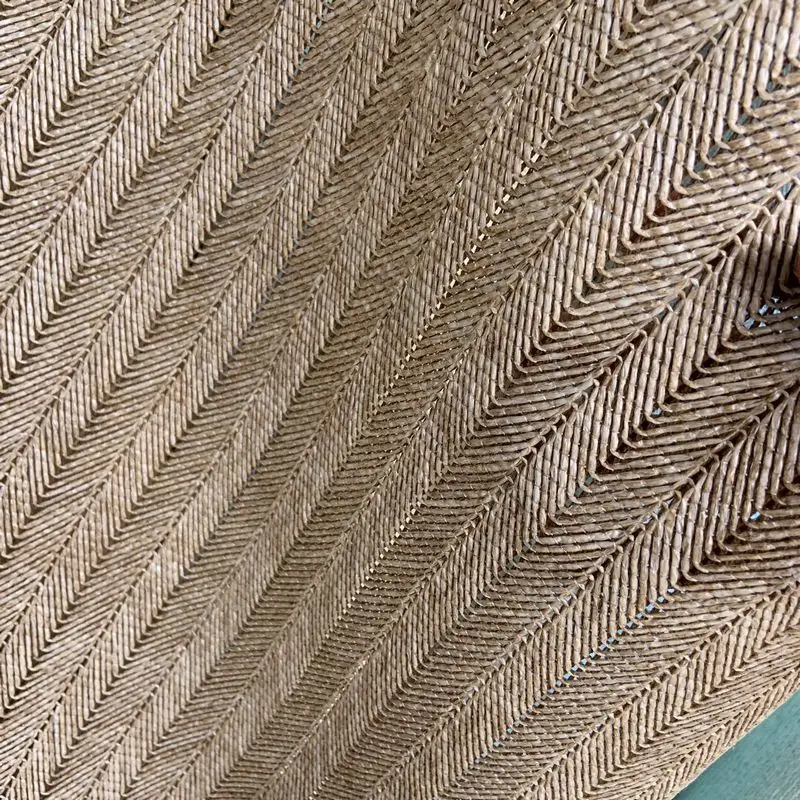 Especial Herringbone Imitate Straw Weaving Synthetic PP Fabrics Material